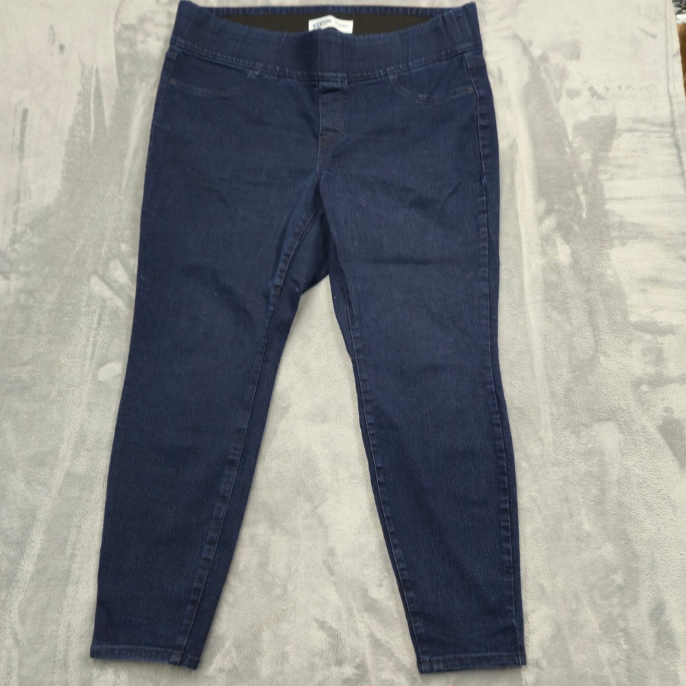 Old Navy Super Skinny Mid-Rise Womens Plus Size 18 40W Short Dark Wash Jeggings